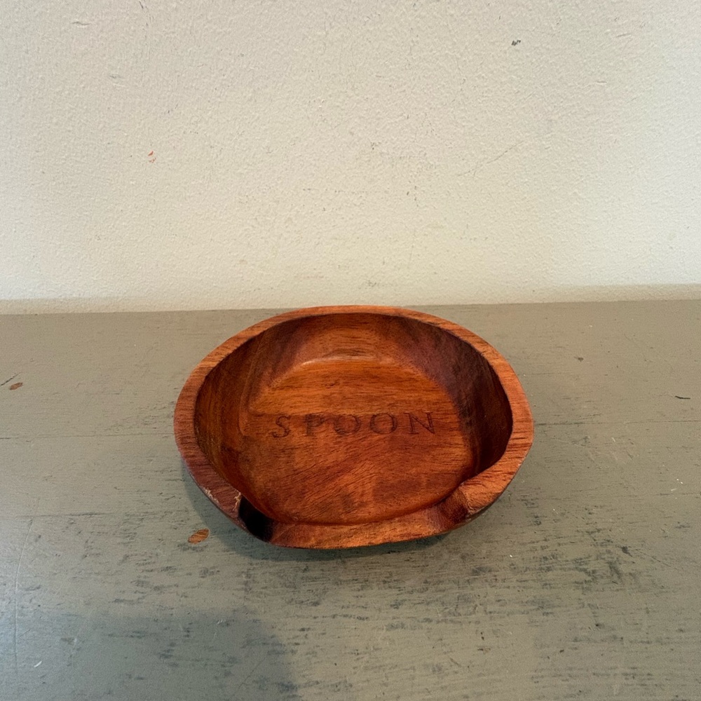 Hearth & Hand Primitive Wood Round Spoon Rest